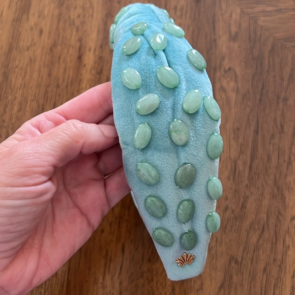 Lele Sadoughi Healing Stones Jade Headband One Size - Picture 4 of 8